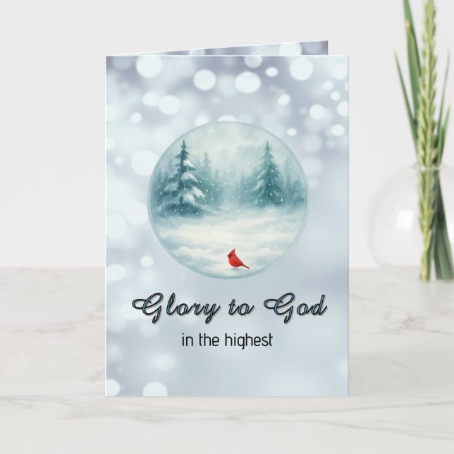 Starry Winter Night Christmas Card (Front)