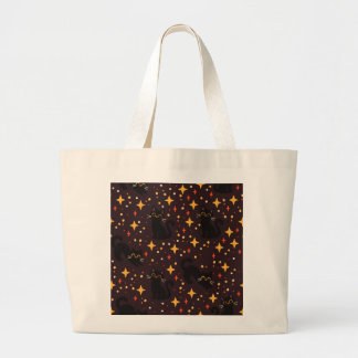 Starry Witchy Cats Jumbo Tote Bag