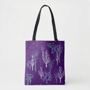 Starry Woods Tote Deep Purple Bag