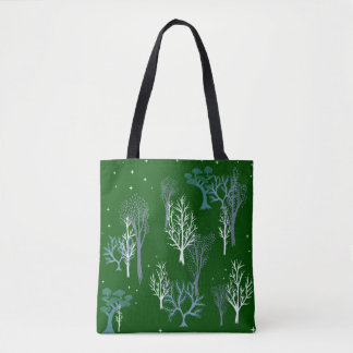 Starry Woods Tote Forest Green Bag