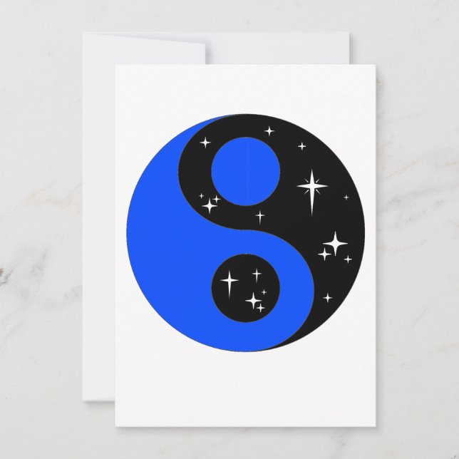 Starry Ying Yang Symbol , Greeting Card (Front)