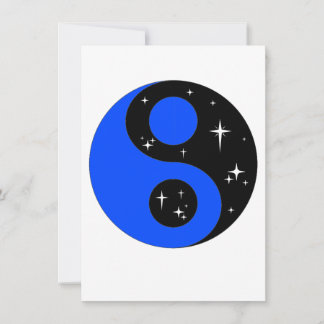 Starry Ying Yang Symbol , Greeting Card
