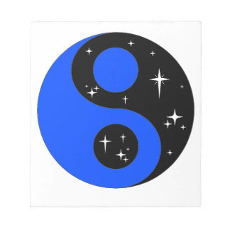 " Starry Ying Yang Symbol " Notepad