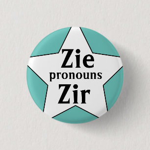 Starry Zie Zir Pronouns 3 Cm Round Badge