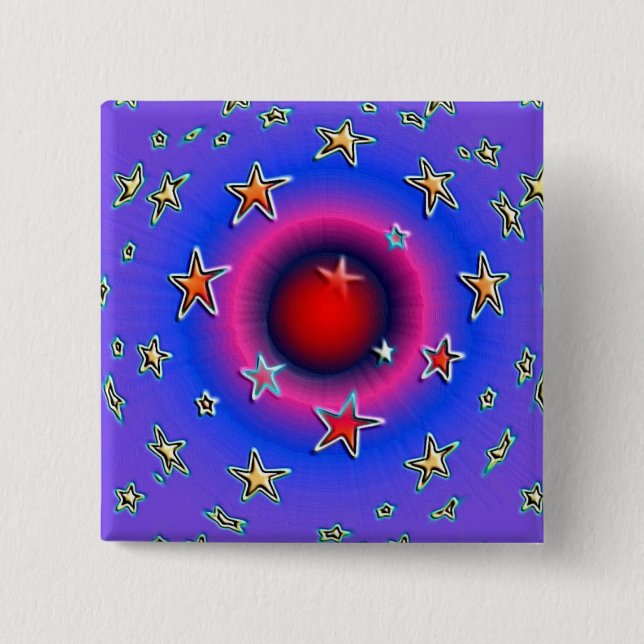 Stars 15 Cm Square Badge (Front)