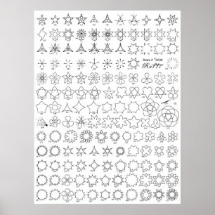 Stars 2 Tattoo Flash Poster