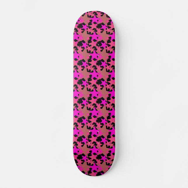 Stars 3 Pink Skateboard (Front)