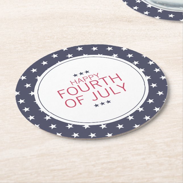 Stars 4th of July Independence Day Coasters (Angled)