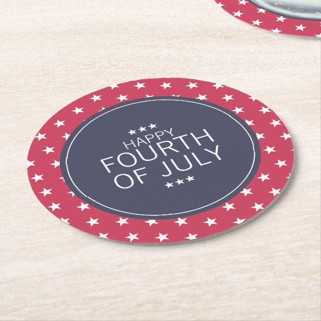 Stars 4th of July Independence Day Coasters (Angled)