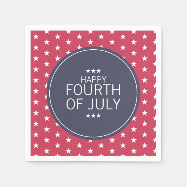 Stars 4th of July Independence Day Paper Napkins (Front)