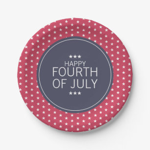 Stars 4th of July Independence Day Paper Plate