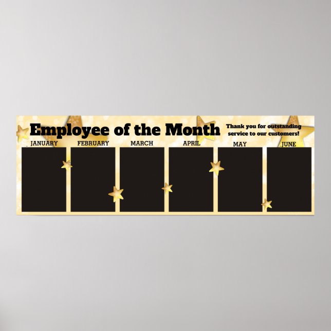 stars 4X6 photos board employee of the month Poster (Front)