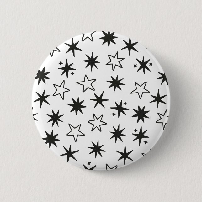 Stars 6 Cm Round Badge (Front)