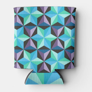 Stars Abstract Geometric Patchwork Can Cooler