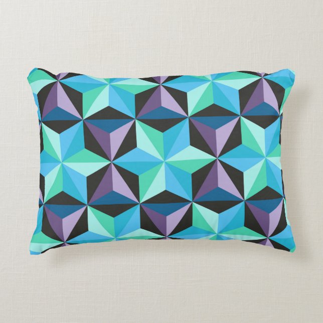 Stars Abstract Geometric Patchwork Decorative Cushion (Front)