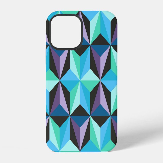 Stars Abstract Geometric Patchwork iPhone Case (Back)