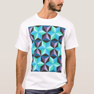 Stars Abstract Geometric Patchwork T-Shirt