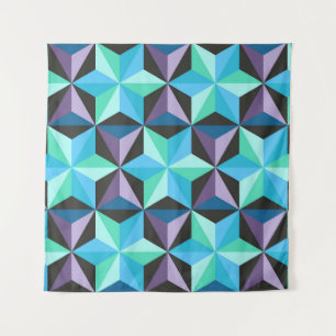 Stars Abstract Geometric Patchwork Tapestry
