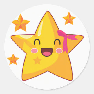 Stars All Over Classic Round Sticker