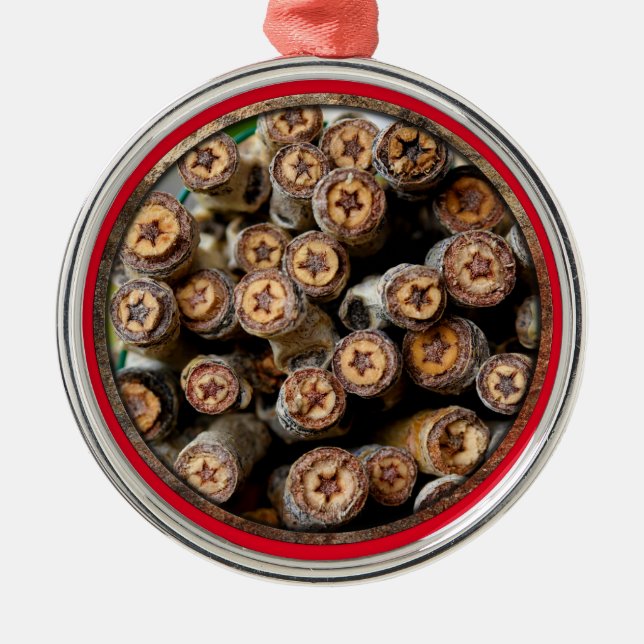 Stars along the Rio Grande Cotton Wood Trees Metal Tree Decoration (Front)