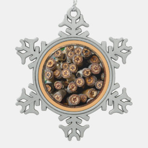 Stars along the Rio Grande Cotton Wood Trees Snowflake Pewter Christmas Ornament