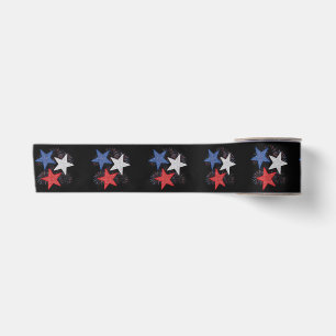 Stars American Flag Fireworks 4th Of July Independ Satin Ribbon
