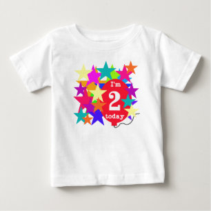 Stars and Balloon 2nd Birthday Baby T-Shirt