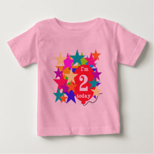 Stars and Balloon 2nd Birthday T-shirts and Gifts