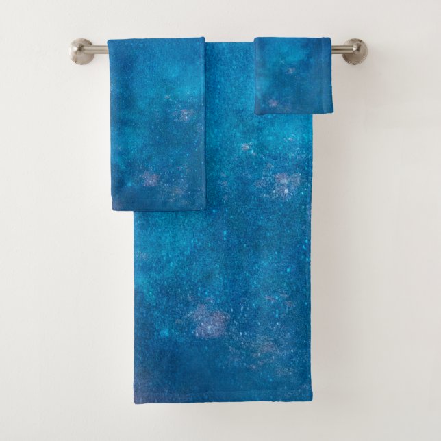 Stars and Blue Night Sky Artwork | Towel Set (Insitu)