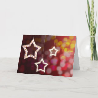 Stars and Christmas light Holiday Card