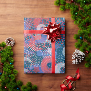 Stars and Circles, Random overlap Wrapping Paper