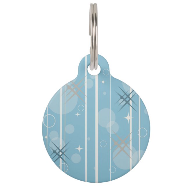 Stars and circles shapes pet tag (Front)