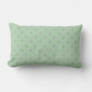 Stars and Diamonds pattern Green Grey Lumbar Cushion