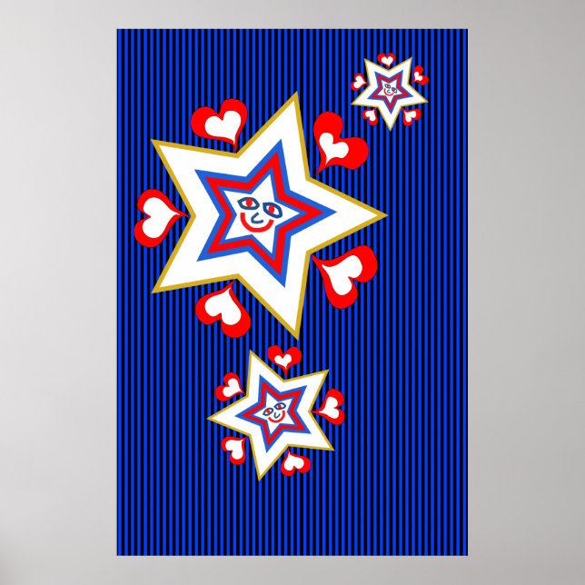 Stars and hearts poster (Front)