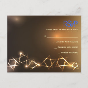 STARS and LIGHTS Bar Bat Mitzvah Reply Card