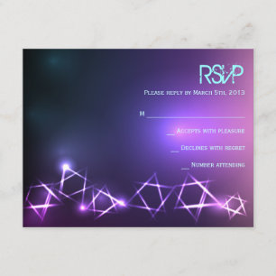 STARS and LIGHTS Bar Bat Mitzvah Reply Card
