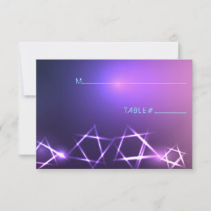 STARS and LIGHTS Bat Mitzvah Escort Seating Card