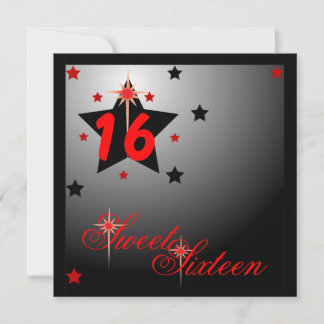 Stars And Lights Forever Sweet Sixteen-Customise Invitation