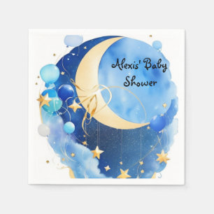 Stars and Moon Baby Shower Napkin
