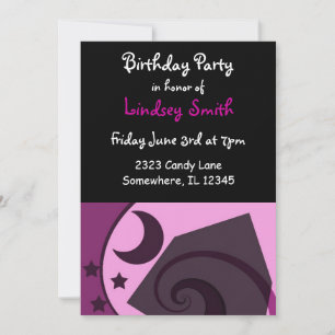 Stars and Moon Birthday Invitation