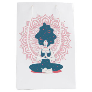 Stars and Moon Hair Vanilla Mandala Medium Gift Bag