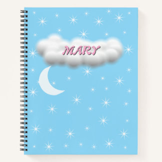 STARS AND MOON Personalised Notebook