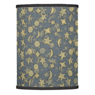 STARS AND MOONS blue grey Lamps