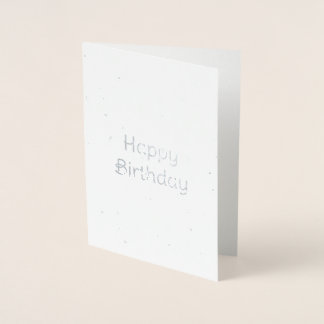 Stars and Moons Foil Birthday Card
