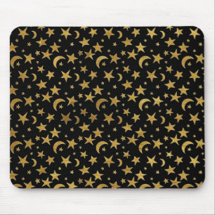 Stars and Moons Mouse Mat