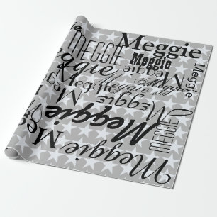 Stars and Names personalised Wrapping Paper