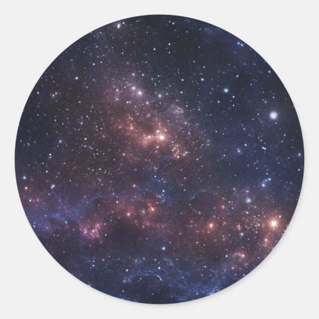 Stars and nebula classic round sticker (Front)