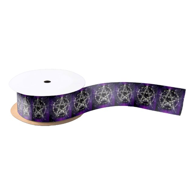 Stars and pentagram ribbon satin ribbon (Spool)
