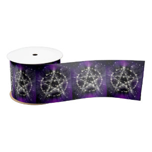 Stars and pentagram ribbon satin ribbon