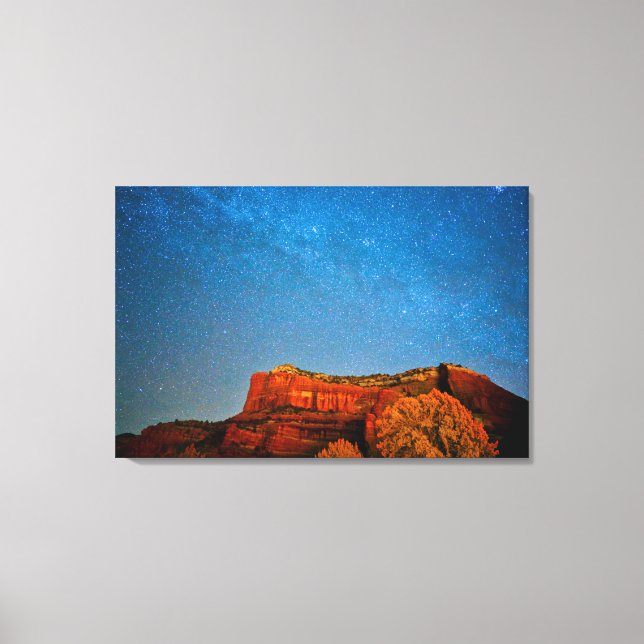 Stars and Red Rock Canvas Print (Front)